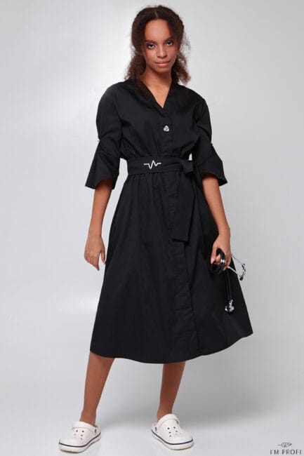 Improfi P105 Lab Coat Black 01