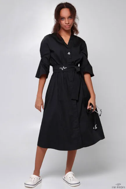 Improfi P105 Lab Coat Black 01