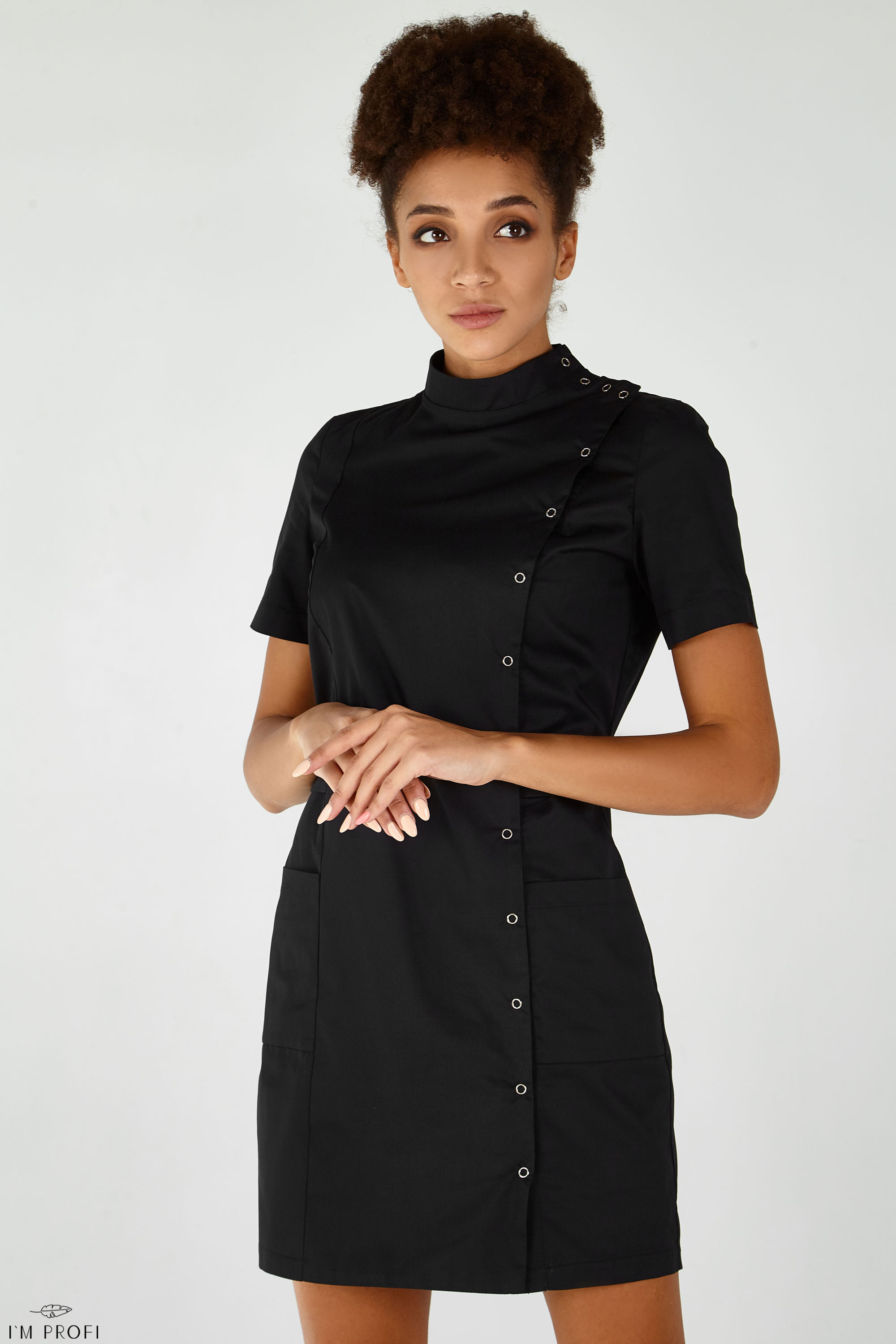 Халат медичний з асиметричною застібкою – P120 - Зображення 3