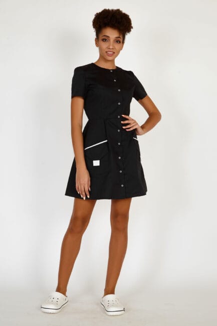 Improfi P121 Lab Coat Black 01