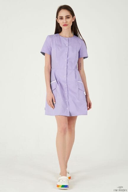 Improfi P121 Lab Coat Lilac 01