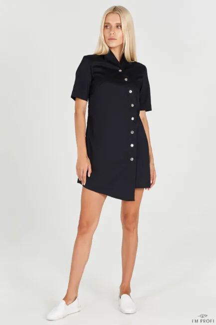 Improfi P141 Lab Coat Black 01