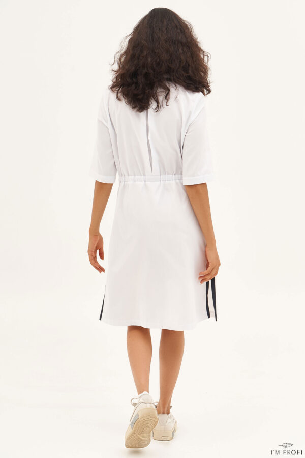 Медичний халат міді довжини – P160