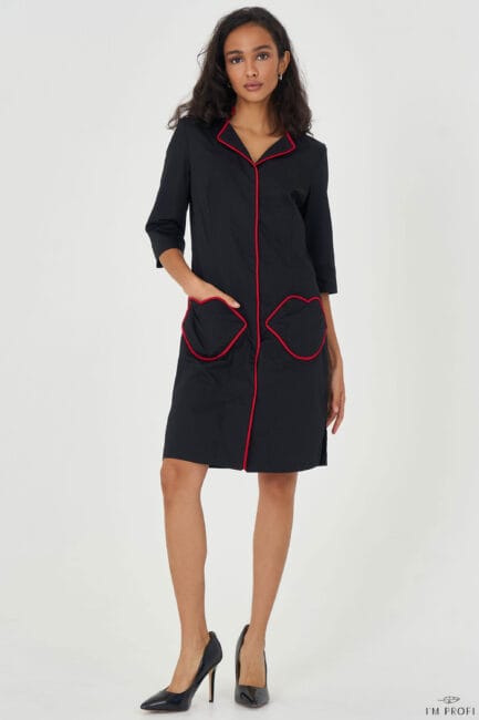 Improfi P173 Lab Coat Black 01