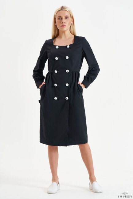 Improfi P197 Lab Coat Black 01