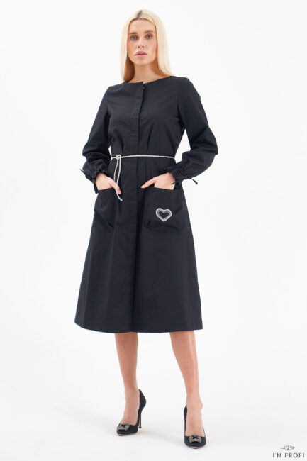 Improfi P203 Lab Coat Black 01