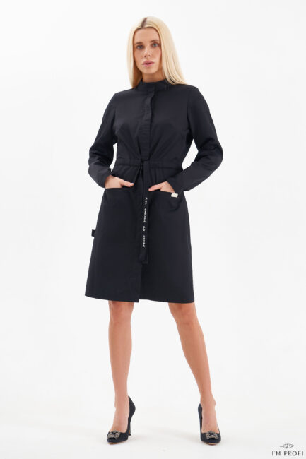 Improfi P206 Lab Coat Black 01