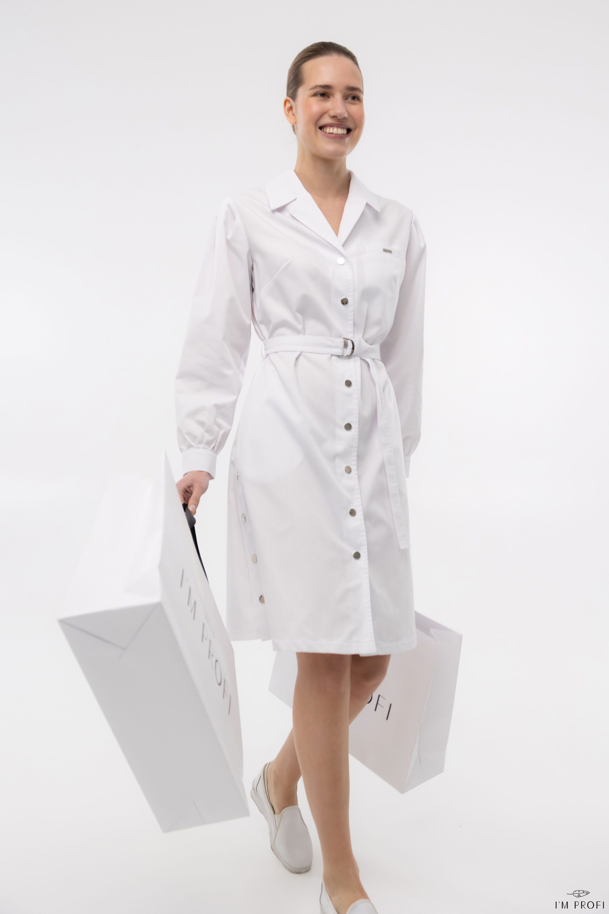 Жіночий медичний халат – P280 - Зображення 3