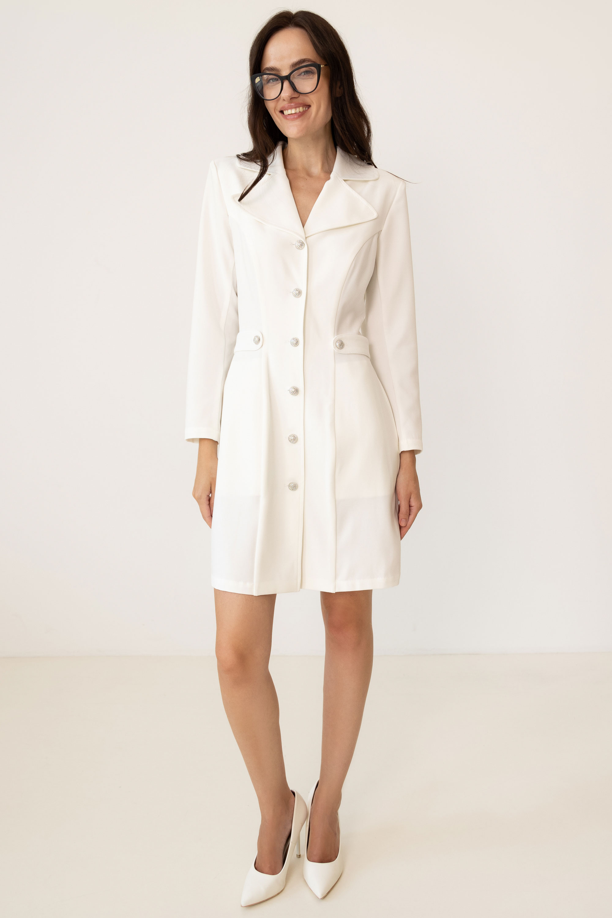 Медичний халат з італійської тканини Гучі – P287S