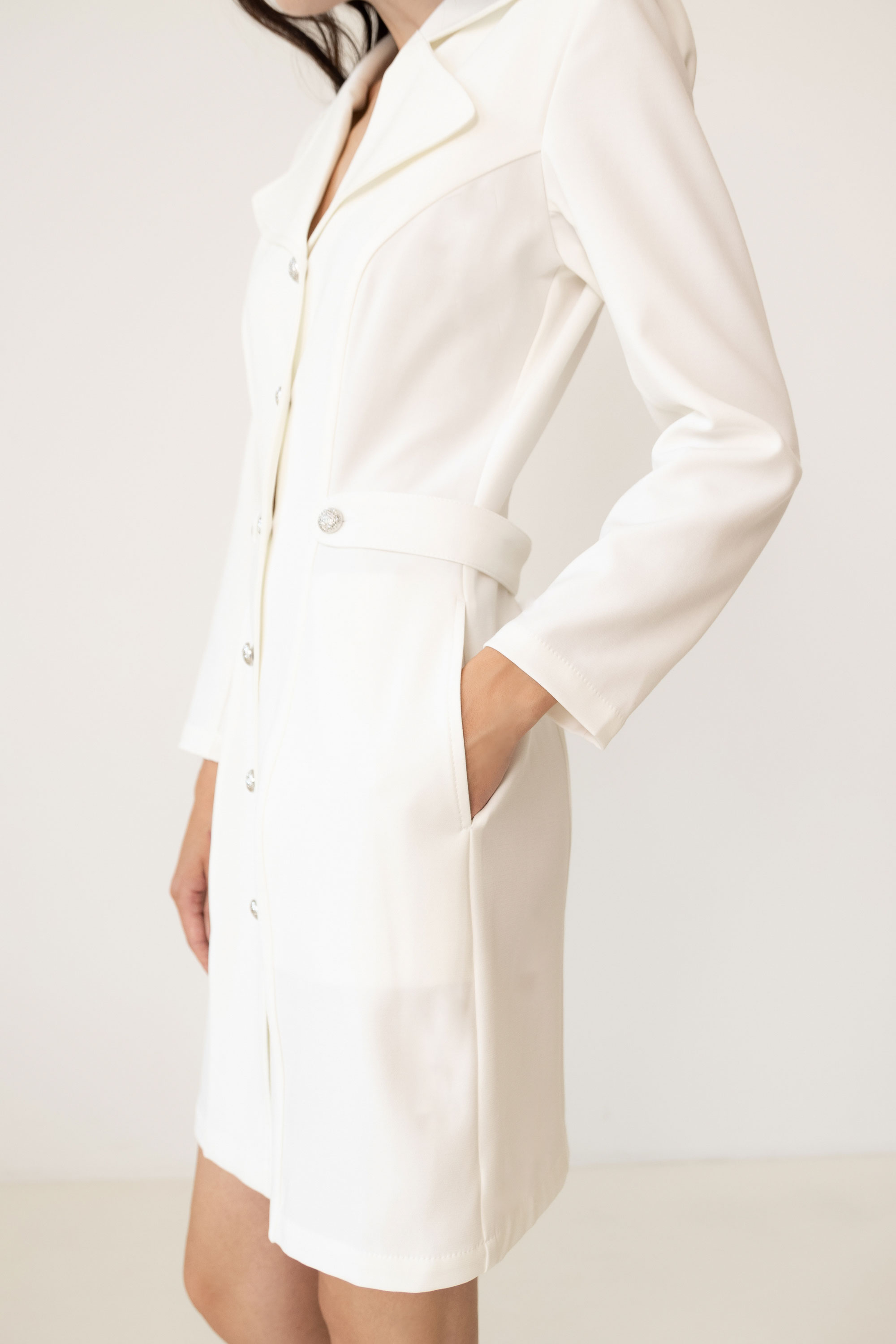 Медичний халат з італійської тканини Гучі – P287S - Зображення 4