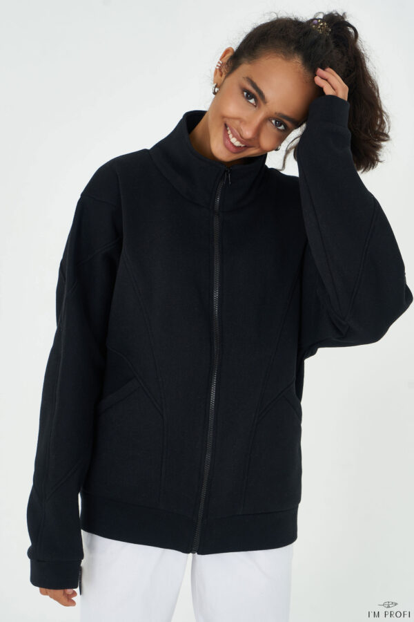 Тепла кофта з начосом – P181 - Чорний
