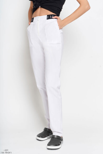 Improfi B124 Scrub Pants White 01