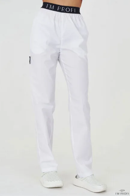 Improfi B167 Scrub Pants White 01