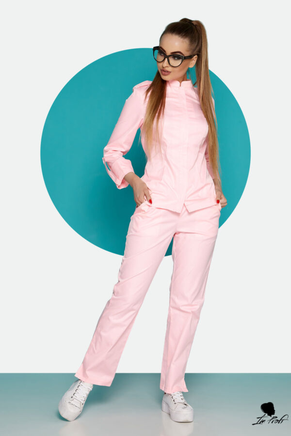 Медичний костюм для лікаря – P3 - Рожевий