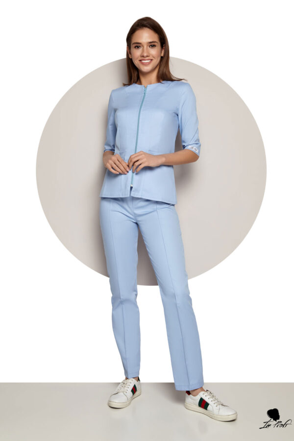 Жіночий медичний костюм – P11 - Блакитний