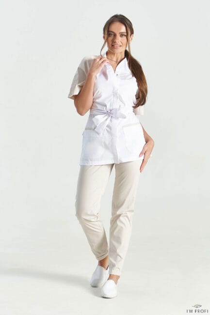 Improfi P116 Scrub Set White Beige 01