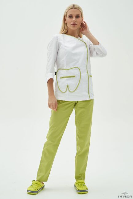 Improfi P144 Scrub Set White Lime 01