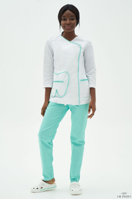 Improfi P144 Scrub Set White Mint 01