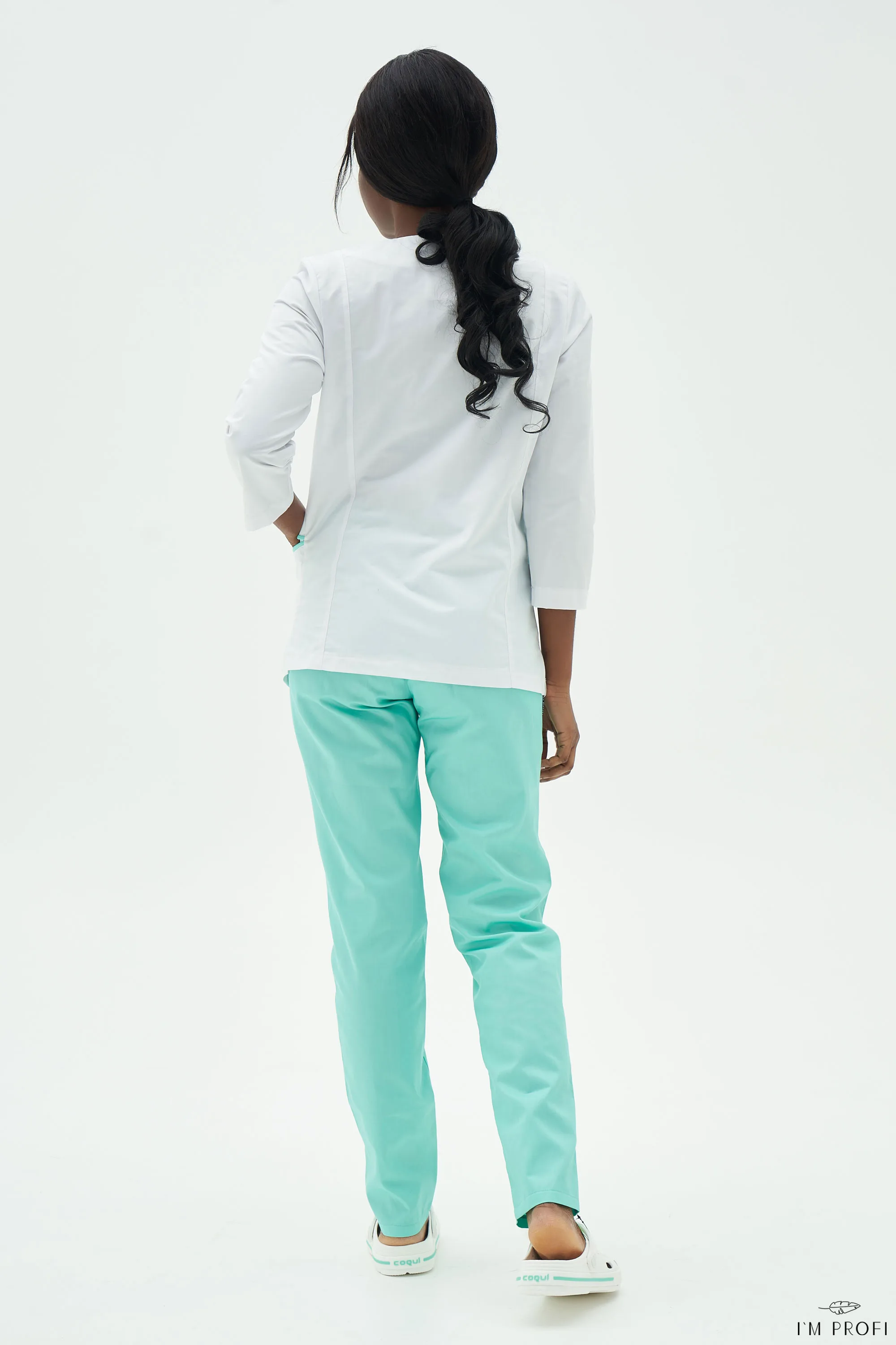 Improfi P144 Scrub Set White Mint 02