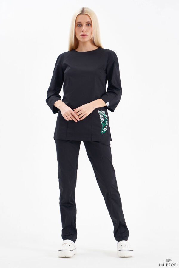 Костюм медичний жіночий – P184 - Чорний