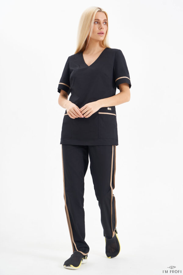 Костюм хірургічний жіночий – P198 - Чорний