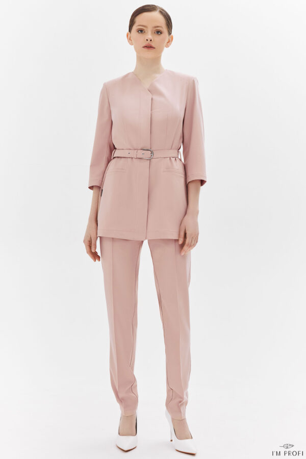 Костюм медичний жіночий – P235 - Пудровий