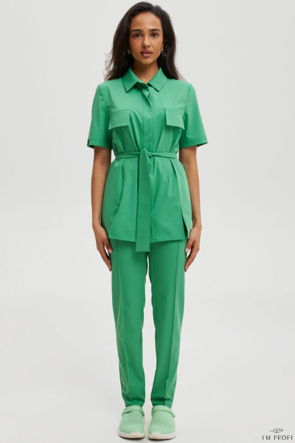 Костюм медичний жіночий – P248 - Зелений