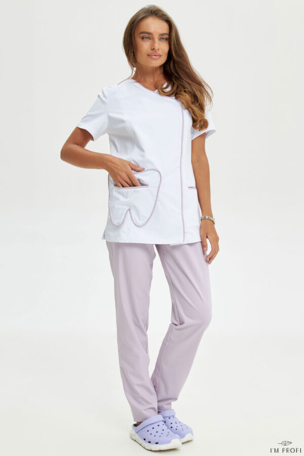 Костюм стоматолога жіночий – P252 - Лавандовий