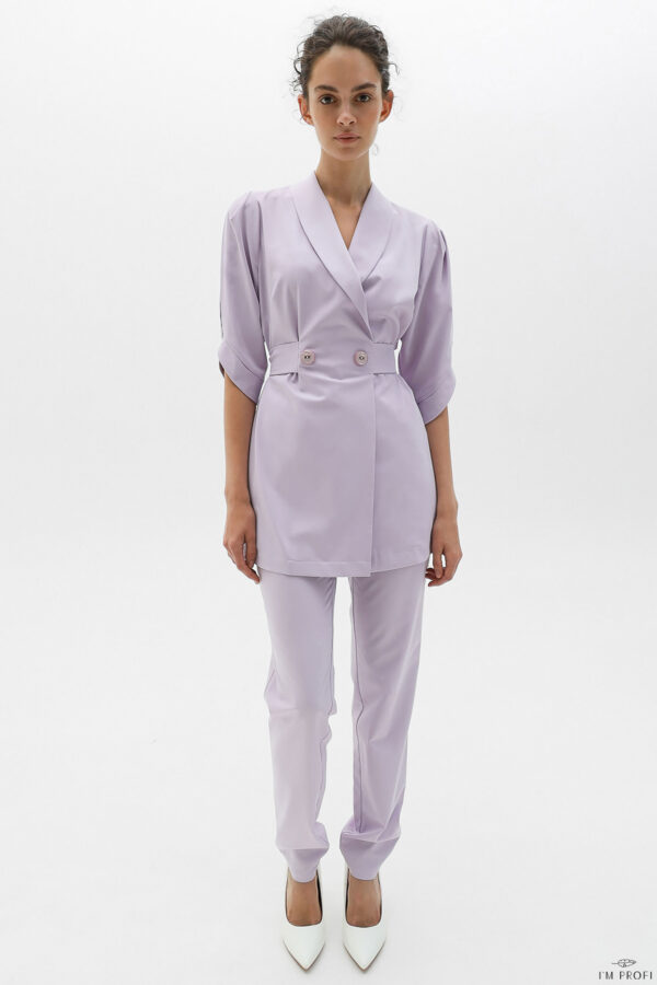 Медичний костюм жіночий – P256 - Лавандовий