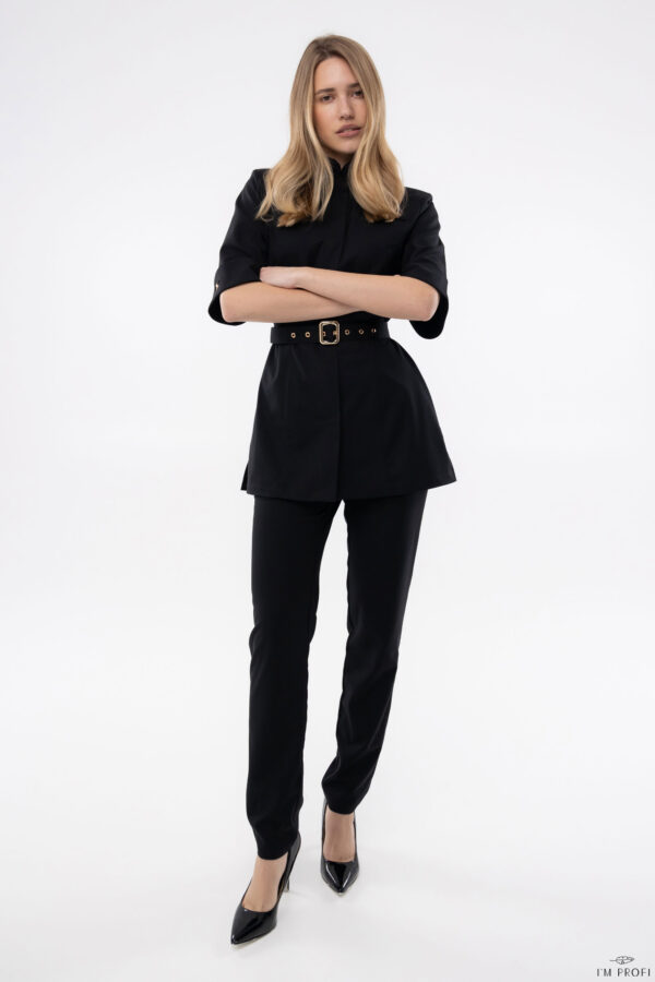 Жіночий медичний костюм – P276 - Чорний
