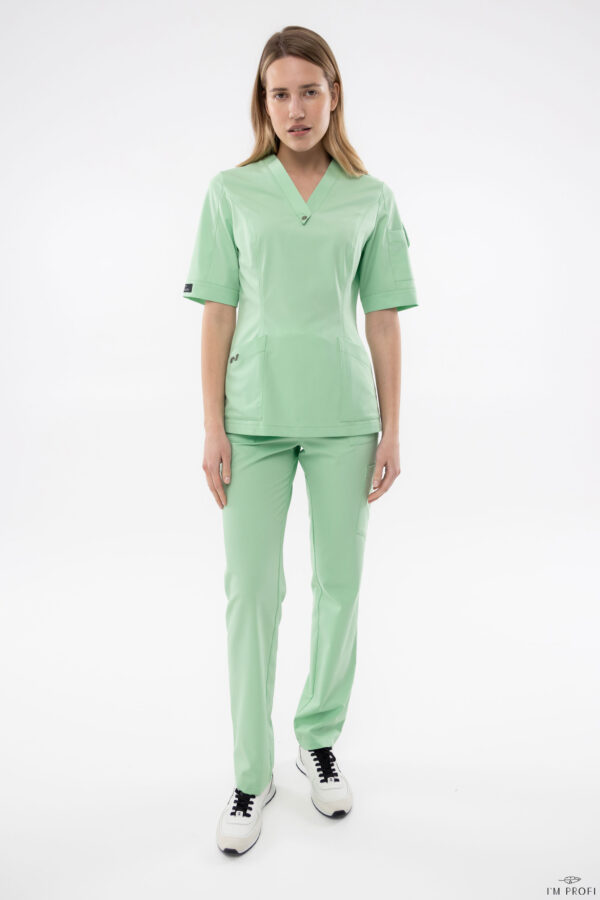 Жіночий медичний костюм – P279 - Зелене яблуко