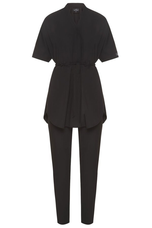 Жіночий медичний костюм – P286 - Чорний