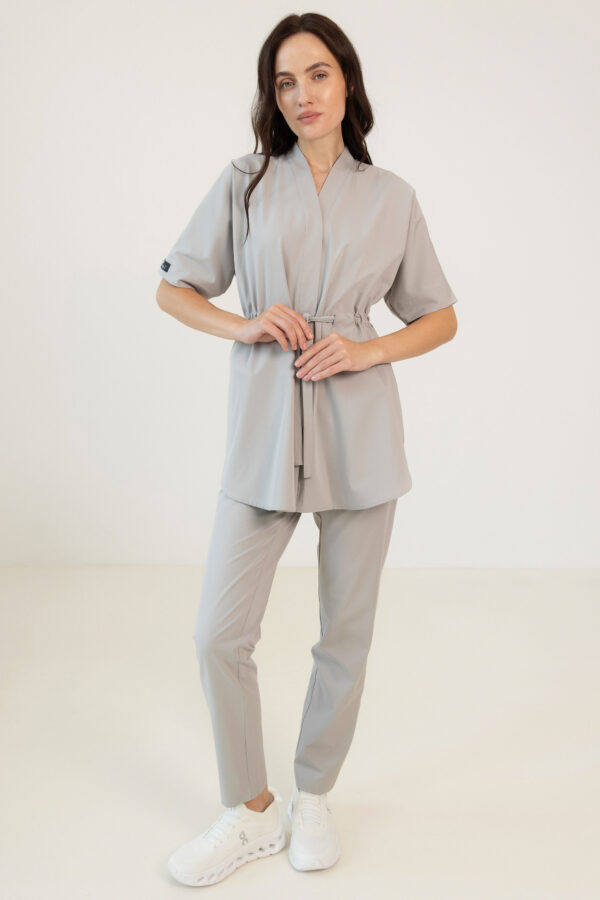 Жіночий медичний костюм – P286 - Сірий
