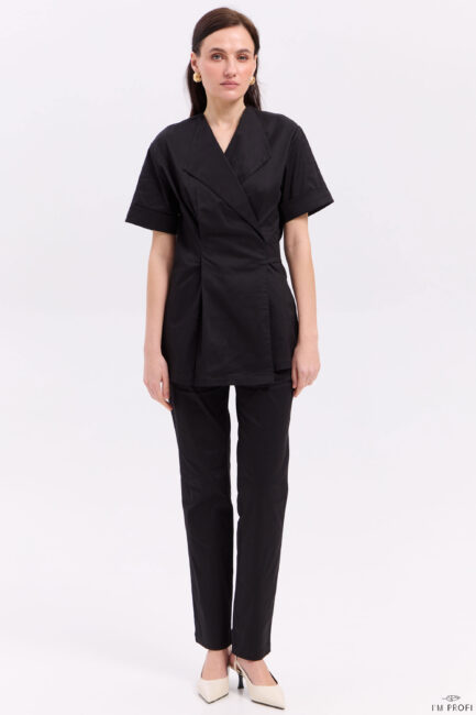 Жіночий медичний костюм – P311 - Чорний