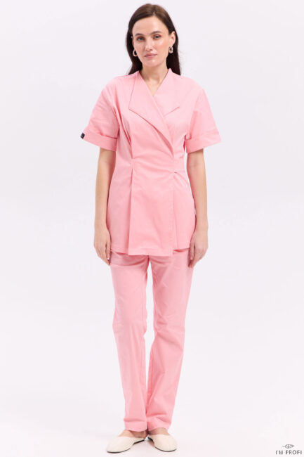 Жіночий медичний костюм – P311 - Рожевий