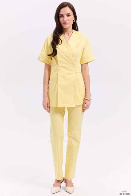 Жіночий медичний костюм – P311 - Жовтий