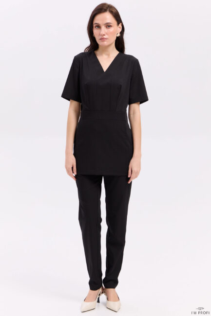 Жіночий медичний костюм – P314 - Чорний