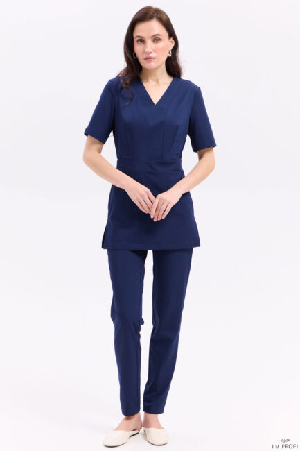 Жіночий медичний костюм – P314 - Синій