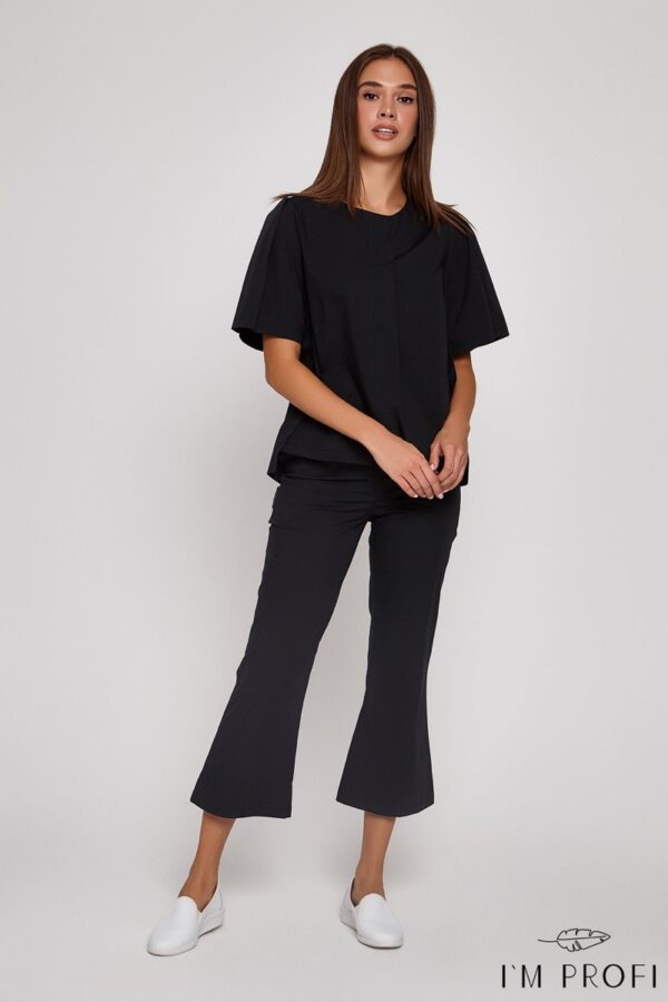 Медичний костюм для лікаря – P69 - Чорний