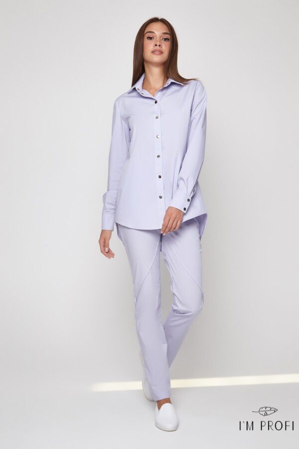 Жіночий медичний костюм – P73 - Бузковий