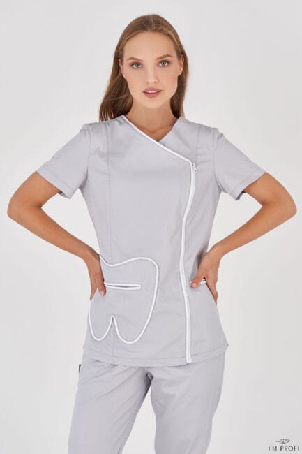 Improfi P127t Scrub Top Grey 01