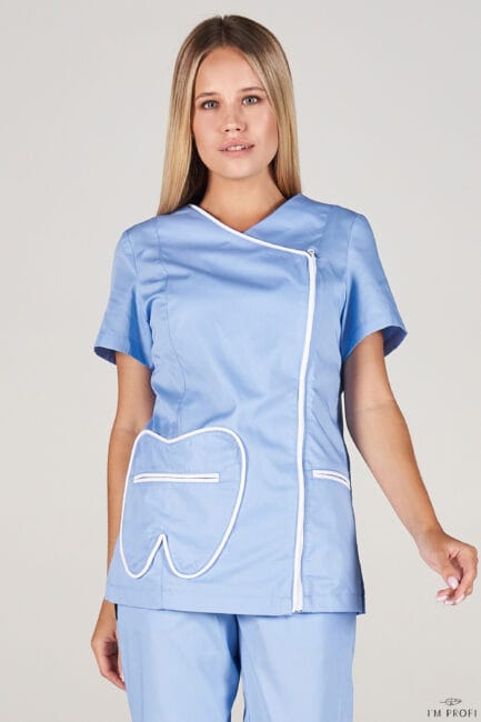 Improfi P127t Scrub Top Light Blue 01