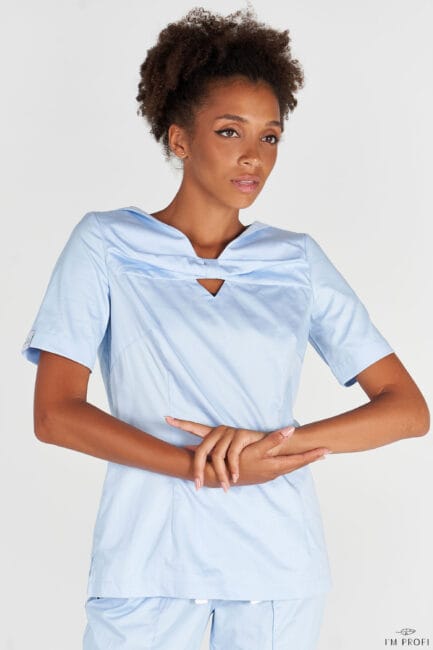 Improfi P135t Scrub Top Light Blue 01