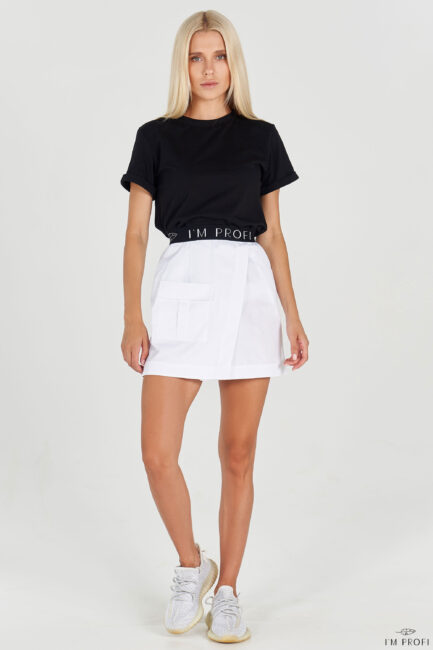 Improfi P123 T Shirt Black Skirt White 01