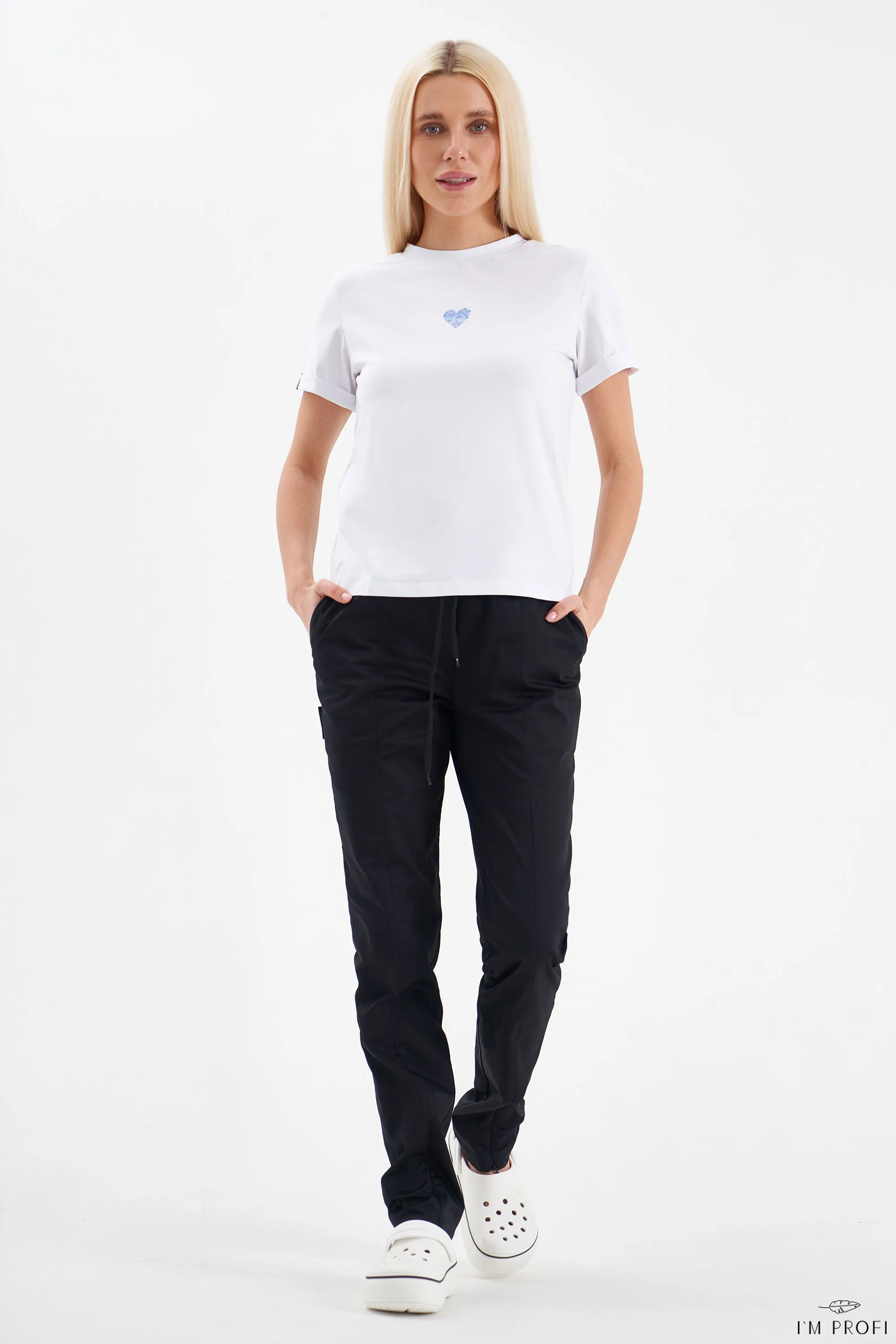 Improfi P123bh T Shirt Blue Heart White 03