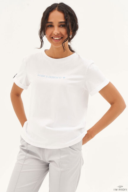 Improfi P123dl T Shirt Do With Love White 01