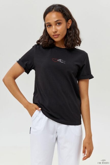 Improfi P123gl T Shirt Giving Love Black 01
