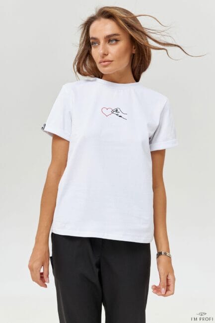 Improfi P123gl T Shirt Giving Love White 01