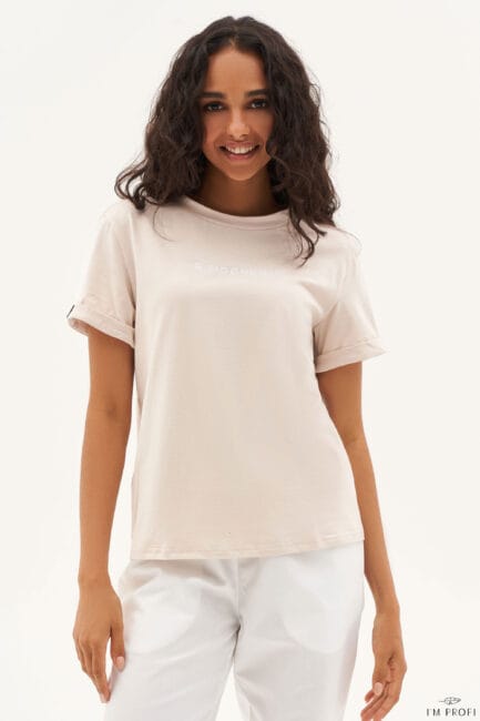 Improfi P123nn T Shirt Primum Non Nocere Beige 01