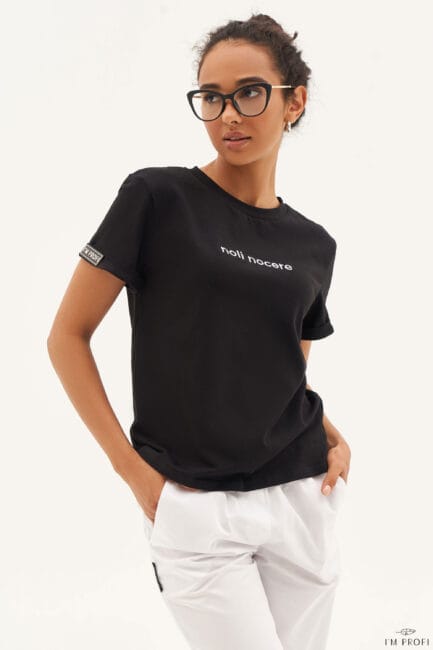 Improfi P123nn T Shirt Primum Non Nocere Black 01